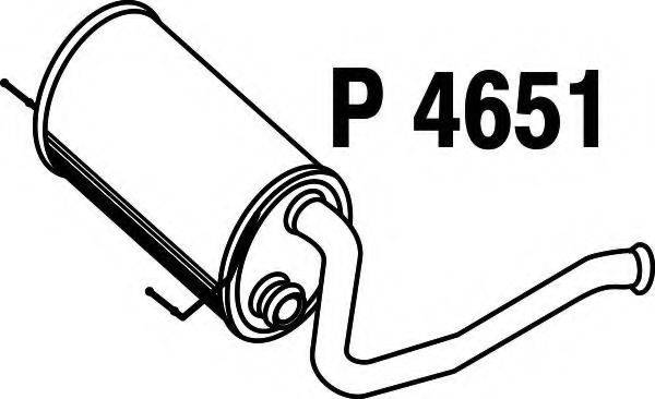 Середній глушник вихлопних газів FENNO P4651