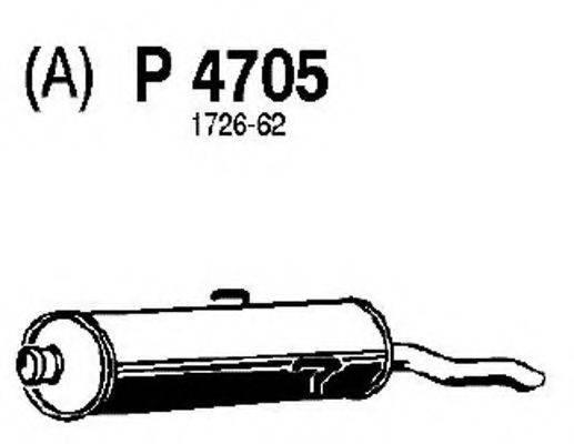 FENNO P4705 Глушник вихлопних газів кінцевий