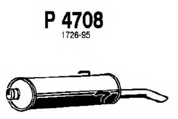 Глушитель выхлопных газов конечный FENNO P4708
