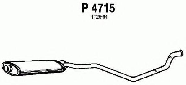 FENNO P4715 Средний глушитель выхлопных газов