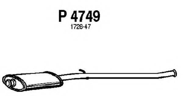 FENNO P4749 Середній глушник вихлопних газів