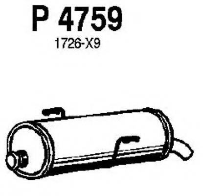 FENNO P4759 Глушник вихлопних газів кінцевий