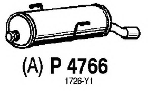 Глушник вихлопних газів кінцевий FENNO P4766
