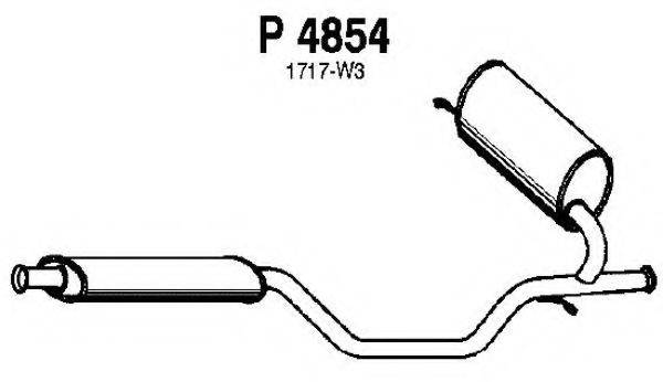 FENNO P4854 Середній глушник вихлопних газів