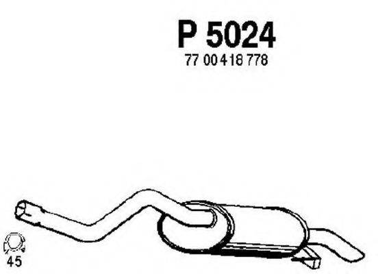 Глушник вихлопних газів кінцевий FENNO P5024