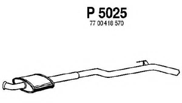 FENNO P5025 Средний глушитель выхлопных газов