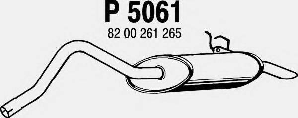 Глушитель выхлопных газов конечный FENNO P5061