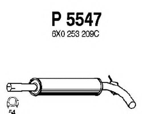 FENNO P5547 Средний глушитель выхлопных газов