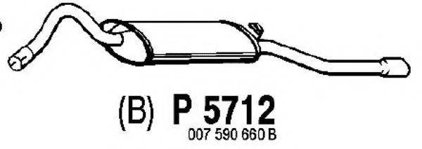Глушитель выхлопных газов конечный FENNO P5712