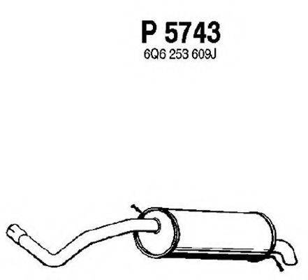 Глушитель выхлопных газов конечный FENNO P5743