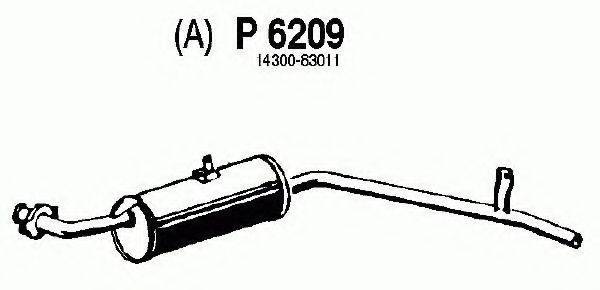 Глушник вихлопних газів кінцевий FENNO P6209