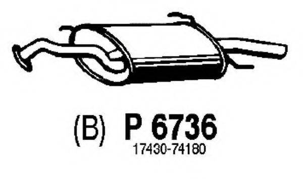 Глушитель выхлопных газов конечный FENNO P6736
