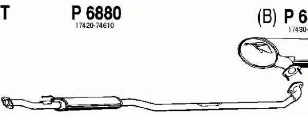 Середній глушник вихлопних газів FENNO P6880