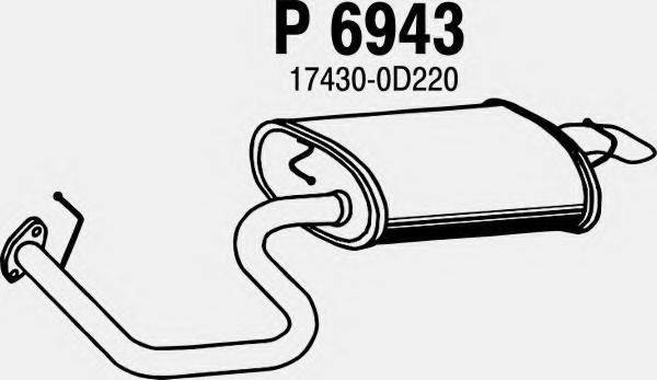 FENNO P6943 Глушитель выхлопных газов конечный