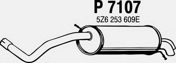 FENNO P7107 Глушник вихлопних газів кінцевий