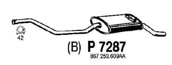 FENNO P7287 Глушник вихлопних газів кінцевий