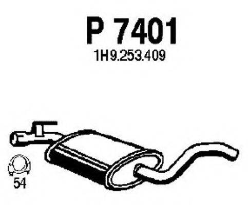 FENNO P7401 Средний глушитель выхлопных газов