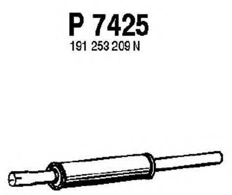 FENNO P7425 Середній глушник вихлопних газів