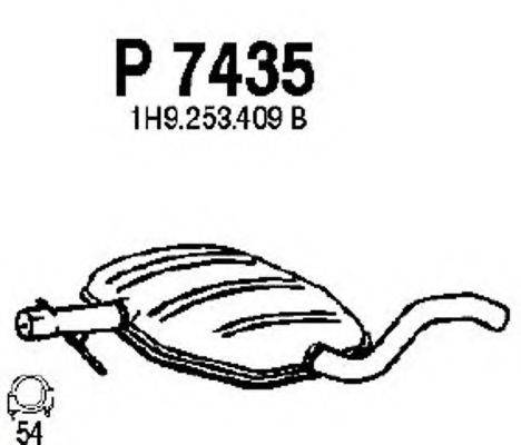 FENNO P7435 Средний глушитель выхлопных газов