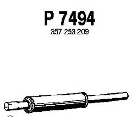 Середній глушник вихлопних газів FENNO P7494