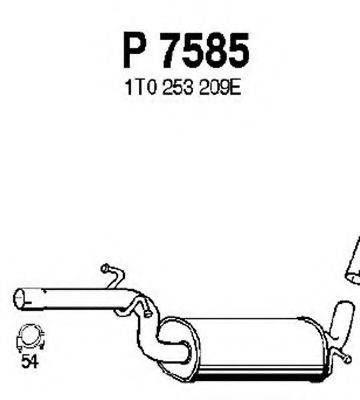 FENNO P7585 Средний глушитель выхлопных газов