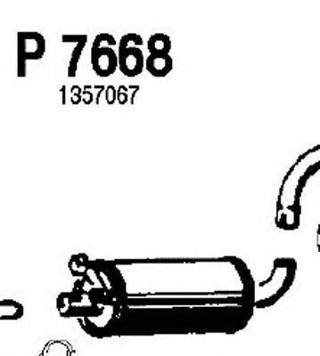 FENNO P7668 Средний глушитель выхлопных газов