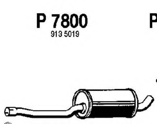 Середній глушник вихлопних газів FENNO P7800
