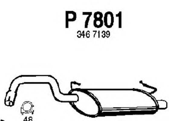 Глушник вихлопних газів кінцевий FENNO P7801