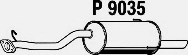 Глушник вихлопних газів кінцевий FENNO P9035