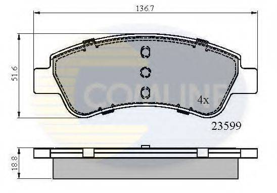 COMLINE CBP01525 Комплект тормозных колодок, дисковый тормоз