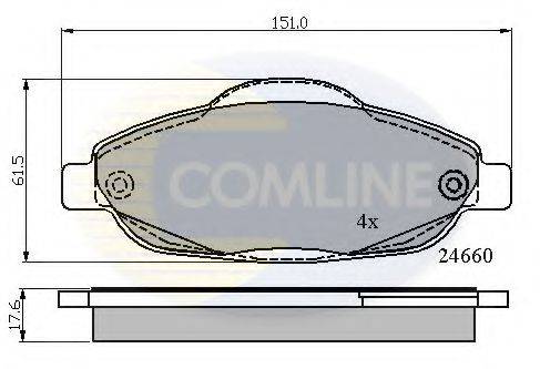 COMLINE CBP01765 Комплект тормозных колодок, дисковый тормоз