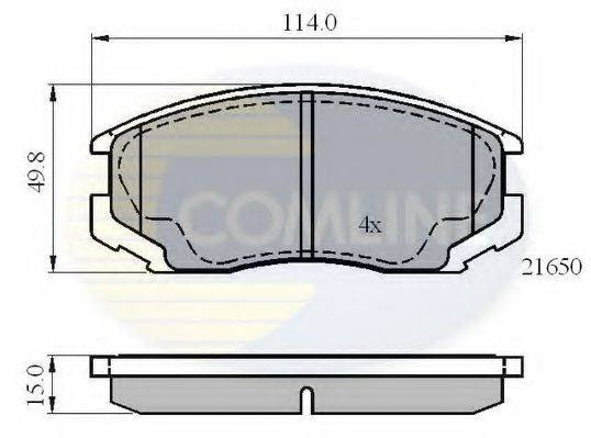 COMLINE CBP0415 Комплект тормозных колодок, дисковый тормоз