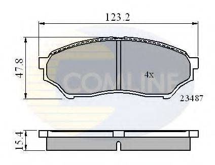 COMLINE CBP0826 Комплект тормозных колодок, дисковый тормоз