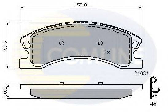 COMLINE CBP31202 Комплект тормозных колодок, дисковый тормоз