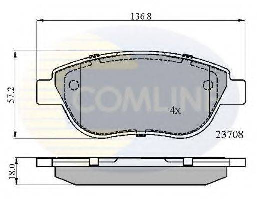 COMLINE CBP01783 Комплект тормозных колодок, дисковый тормоз