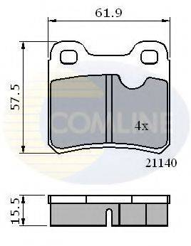COMLINE CBP0117 Комплект тормозных колодок, дисковый тормоз