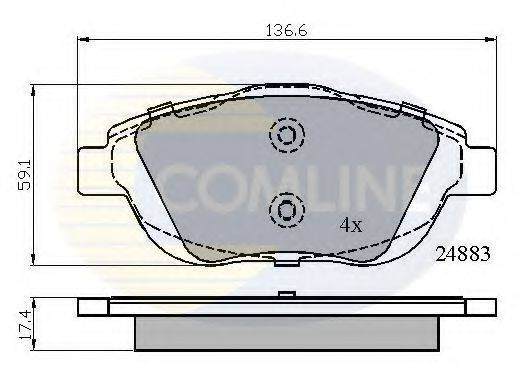 COMLINE CBP02027 Комплект тормозных колодок, дисковый тормоз