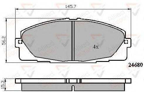 Комплект тормозных колодок, дисковый тормоз COMLINE ADB01706