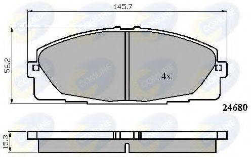 Комплект гальмівних колодок, дискове гальмо COMLINE CBP01706