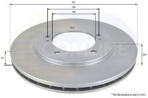 COMLINE ADC0921V Тормозной диск