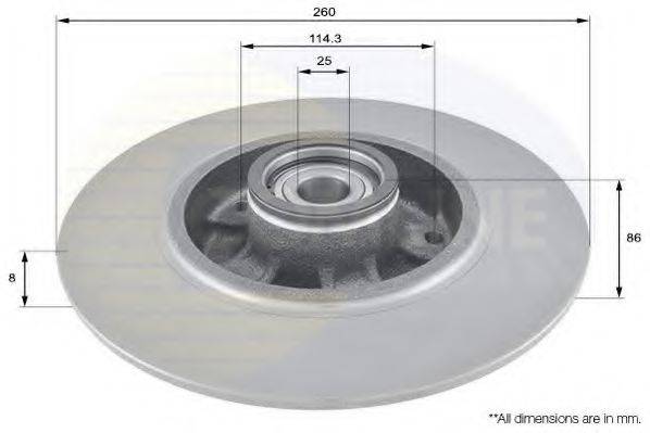 COMLINE ADC3015 Тормозной диск