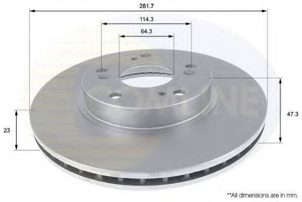 COMLINE ADC0544V Тормозной диск