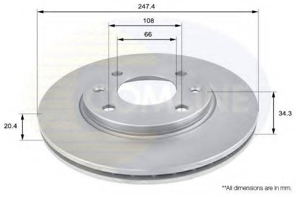 COMLINE ADC1506V Тормозной диск