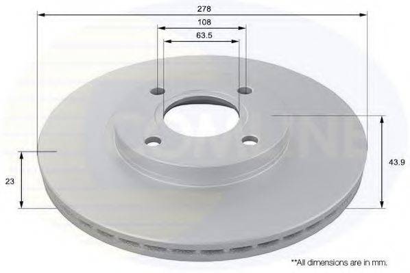 COMLINE ADC1260V Тормозной диск
