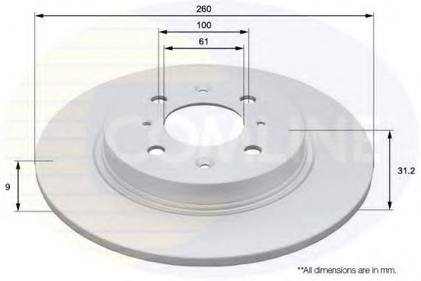 COMLINE ADC0570 гальмівний диск