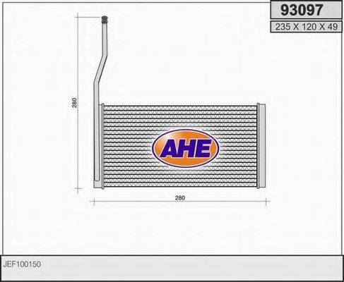 AHE 93097 Теплообменник, отопление салона