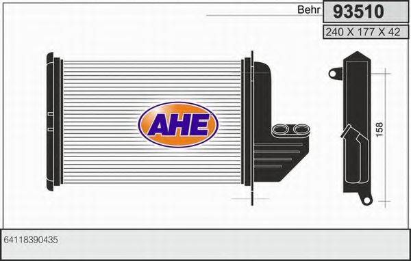 Теплообменник, отопление салона AHE 93510