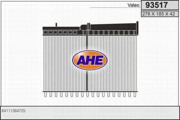 AHE 93517 Теплообменник, отопление салона