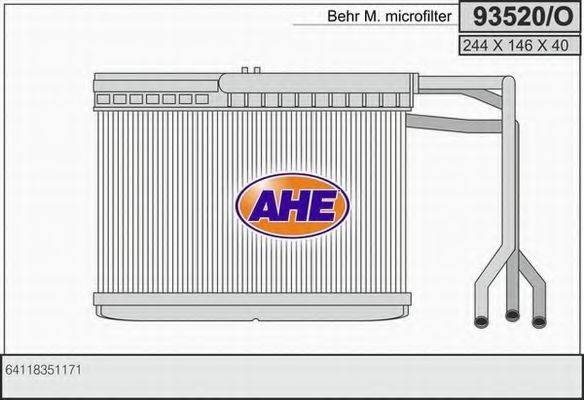 AHE 93520O Теплообменник, отопление салона