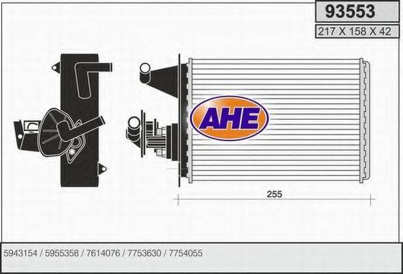 AHE 93553 Теплообменник, отопление салона